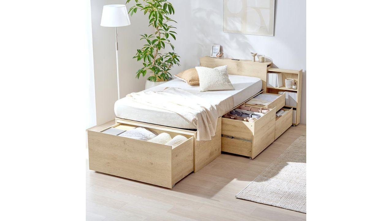 収納力、バケモノ級。「ワンルームを合理的に使う術」は20%還元中のベッドにあり！