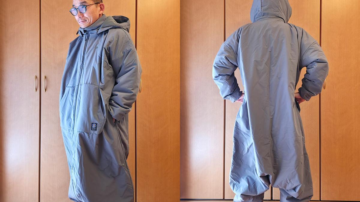 寝袋を着たまま過ごすという斬新なアイデア!着る寝袋がさらに動きやすくなって登場。