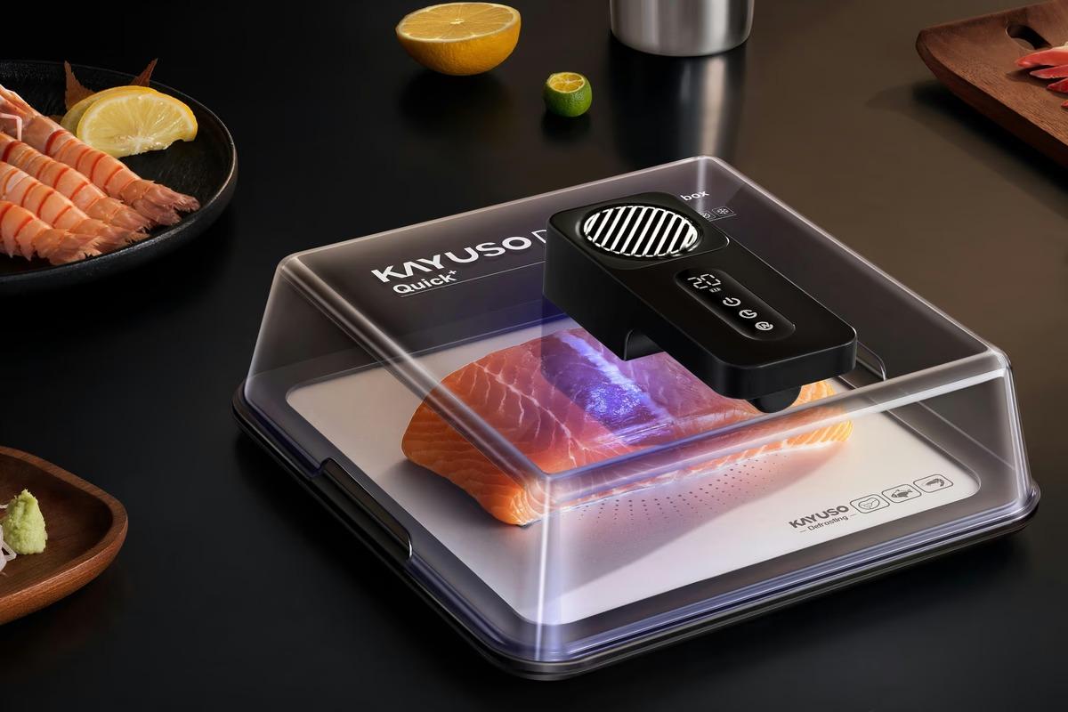 冷凍ステーキ肉、10分で焼ける状態に。これからは「風」で解凍する時代です