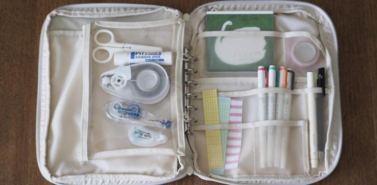 無印良品のA5ケースを、「文具ポーチ」に。カスタマイズも楽しいよ