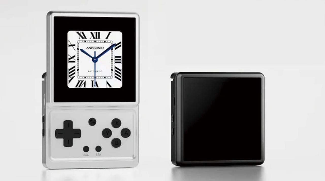 正方形から画面のスライド回転でゲーム機へ。音楽再生もできるよ