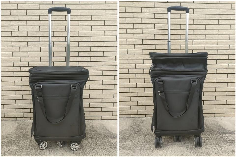 トランスフォームするスーツケース。35Lから50Lへ、ファスナー1つで