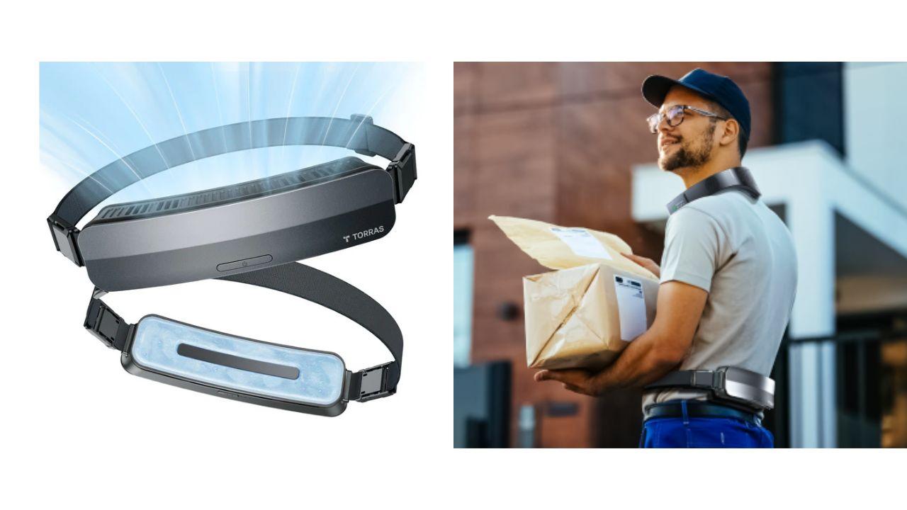 外仕事、運動、災害時。炎天下でも上半身ひんやりな「ベルト型扇風機」が24%オフに