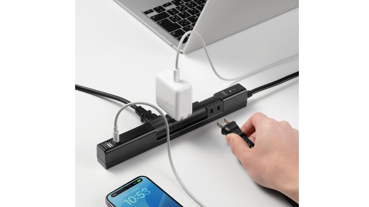 差込口くるくるタップ、USB-C／Aを手に入れて完全体へ。これで配線スッキリ