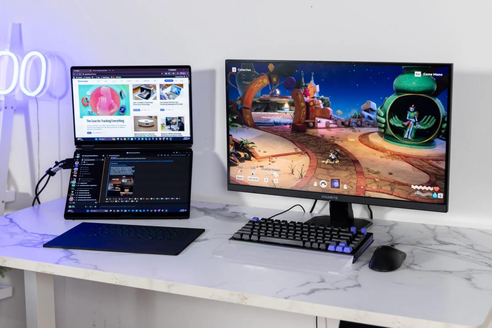 ASUS 大画面ディスプレイ 本体 キーボード・マウス付き ASUSの新作2画面PCをレビュー。重いしかさばる。でも戻れない沼