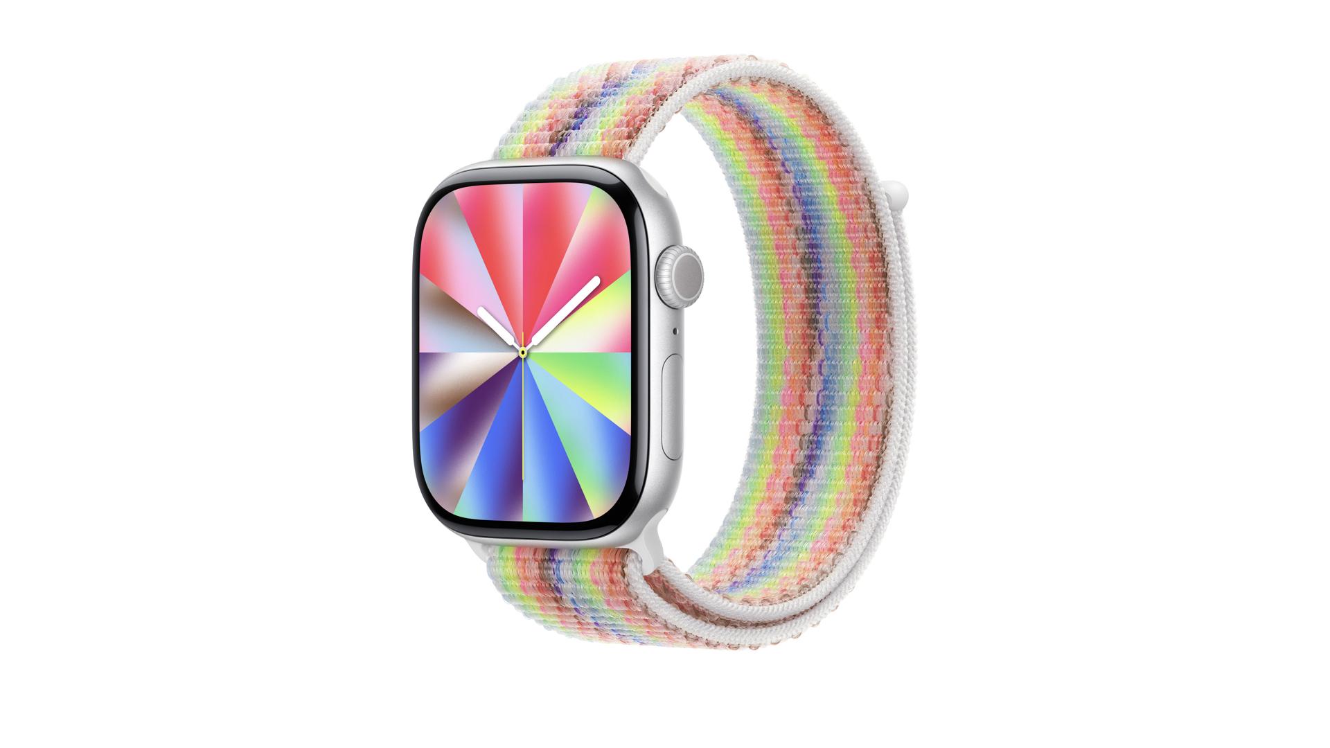 Apple、2026年版プライドコレクション発表。スポーツループのバンドに文字盤はLiquid Glass風
