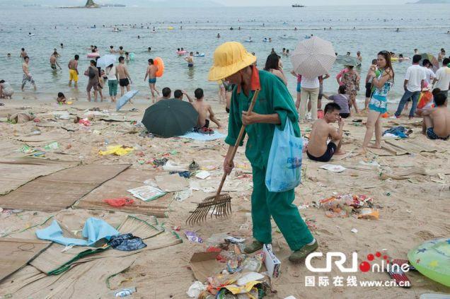 中国の海水浴場 