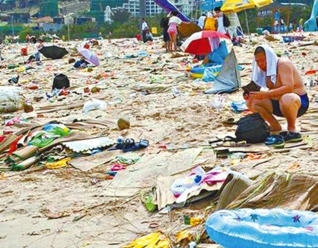 中国の海水浴場 