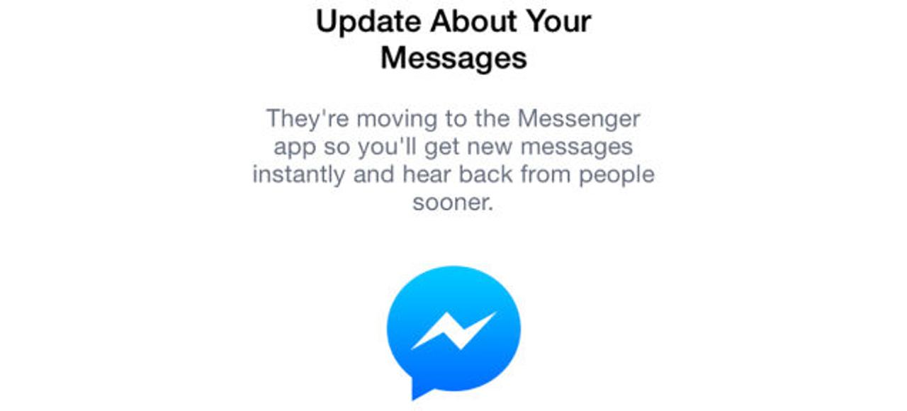 Facebookアプリからチャットが利用不可に。アンバンドリングが本格化