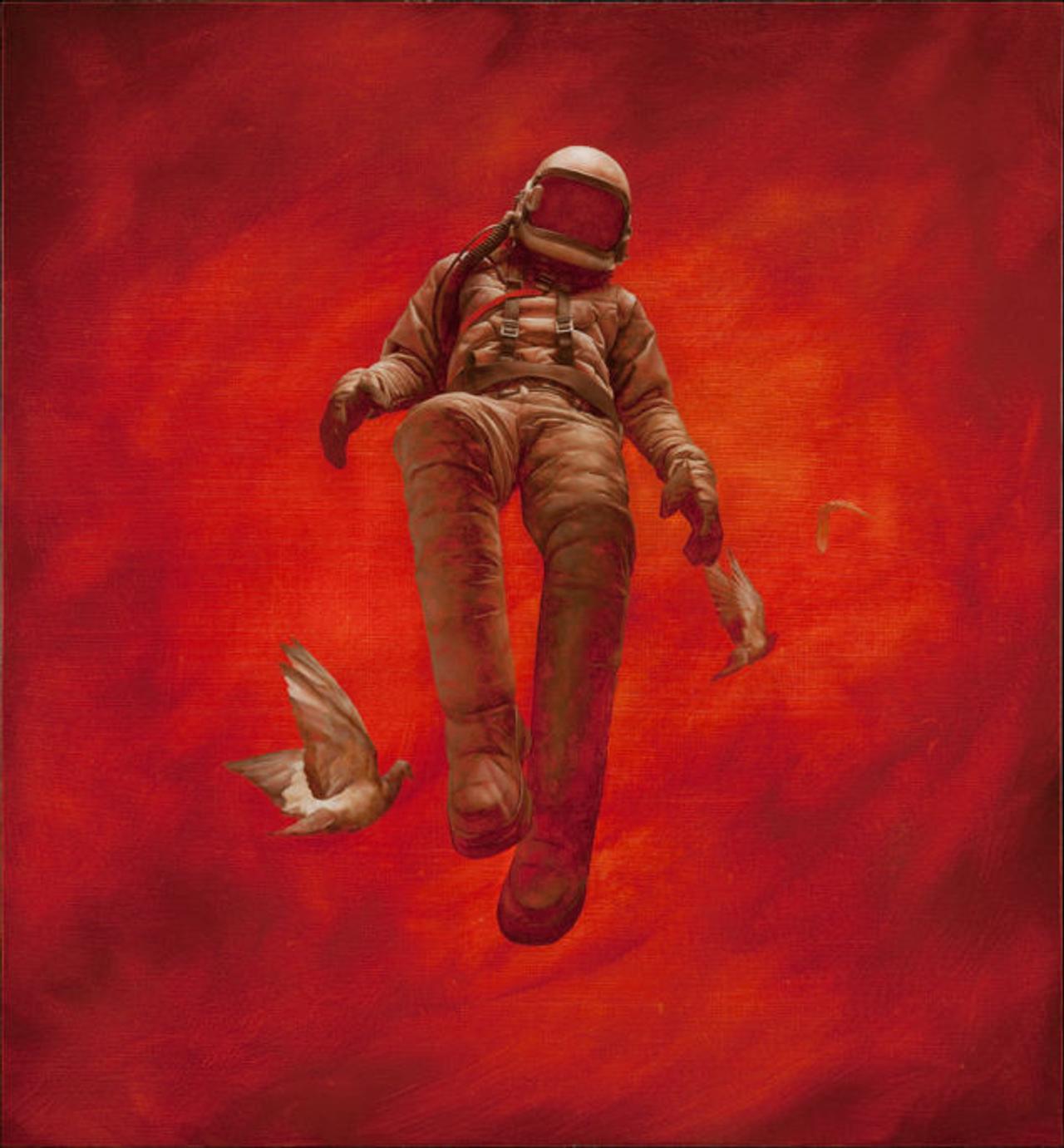 なぜかゆっくり動いて見えるシュルレアリスム作品｢墜ちる宇宙飛行士｣