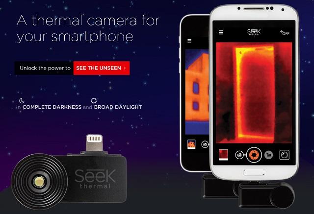 サーマルカメラ機能が追加できるスマホ用キット｢Seek thermal