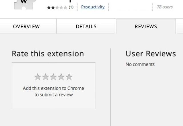 Chrome拡張機能のユーザーレビュー