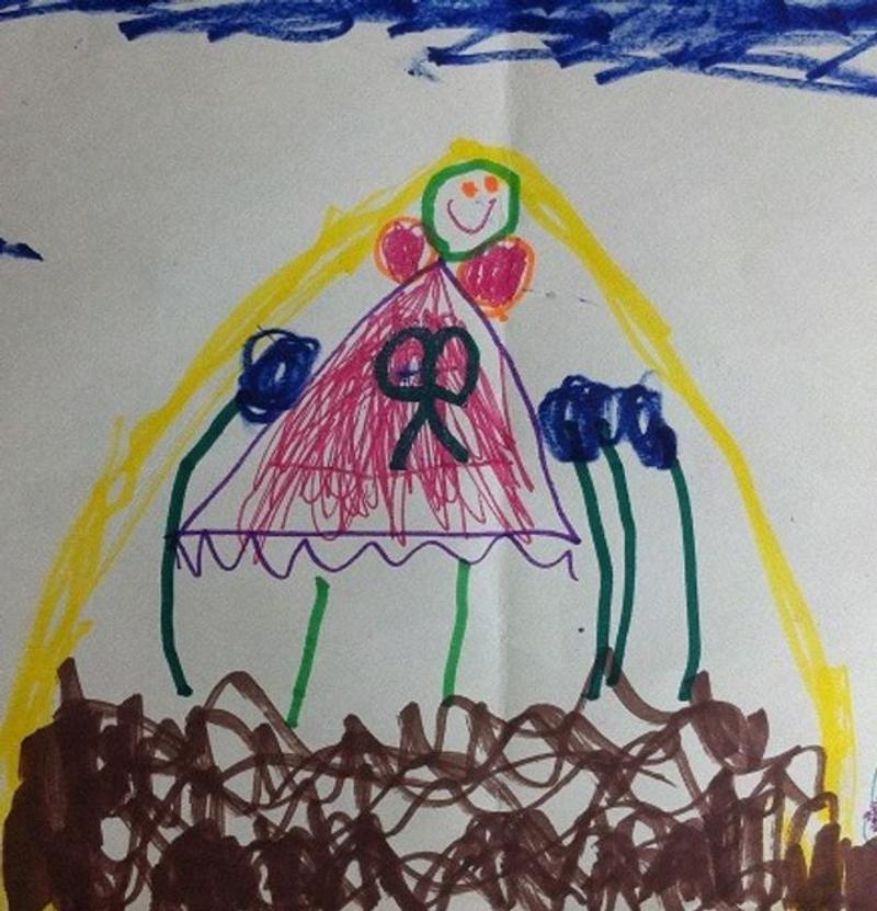Mが4歳で描いた自画像。