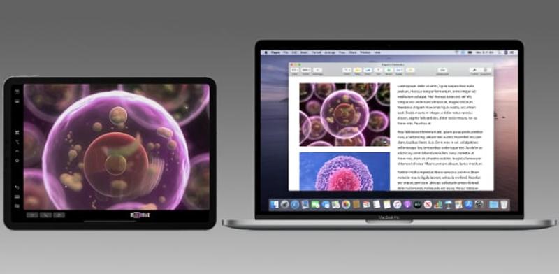 並べて置いてあるiPadとMacBook