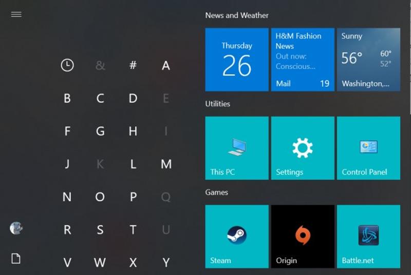 整理 Windows スタートメニュー ピン