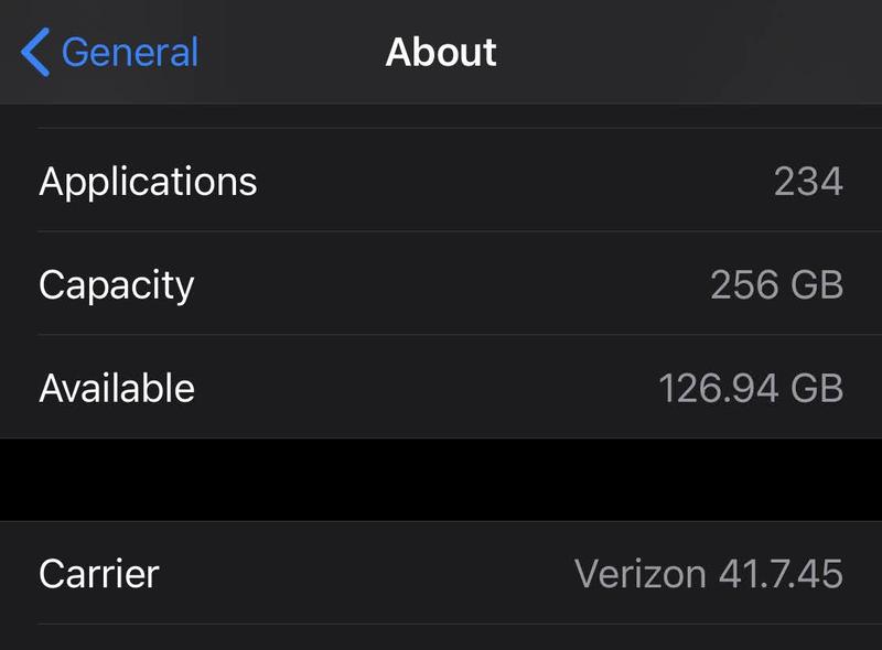 キャリア設定をアップデート