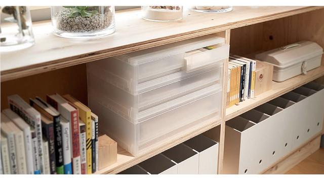 無印良品 MUJI もる ポリプロピレン収納ケース・引出式・横ワイド・深 （Ｖ）