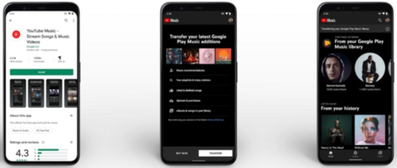 YouTube Musicのスマホ画面