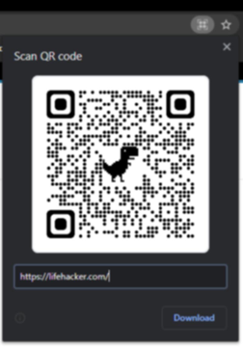 QRコードを作成する画面