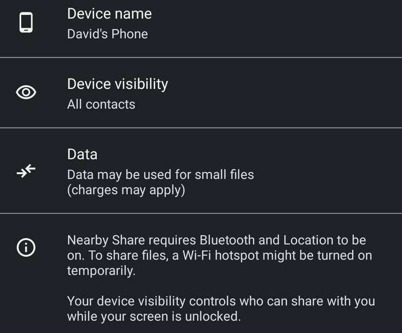 Androidの新機能「Nearby Share(ニアバイシェア)」