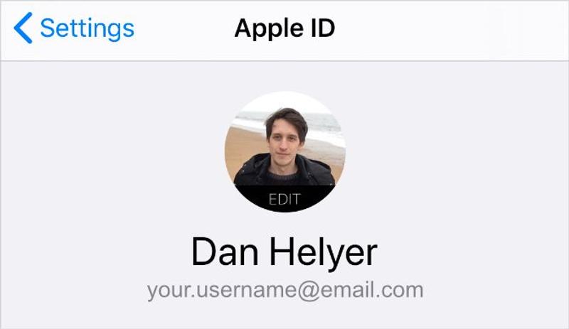Apple IDの画面