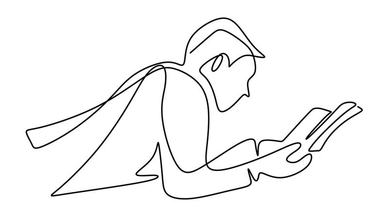 本を読む男性