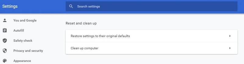 GoogleChromeの「クリーンアップ」機能