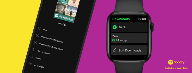 SpotifyのコンテンツをApple Watchへダウンロードする方法の画像