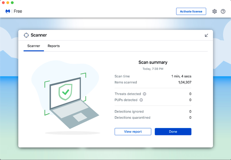Malwarebytes'Anti-Malwareの画面
