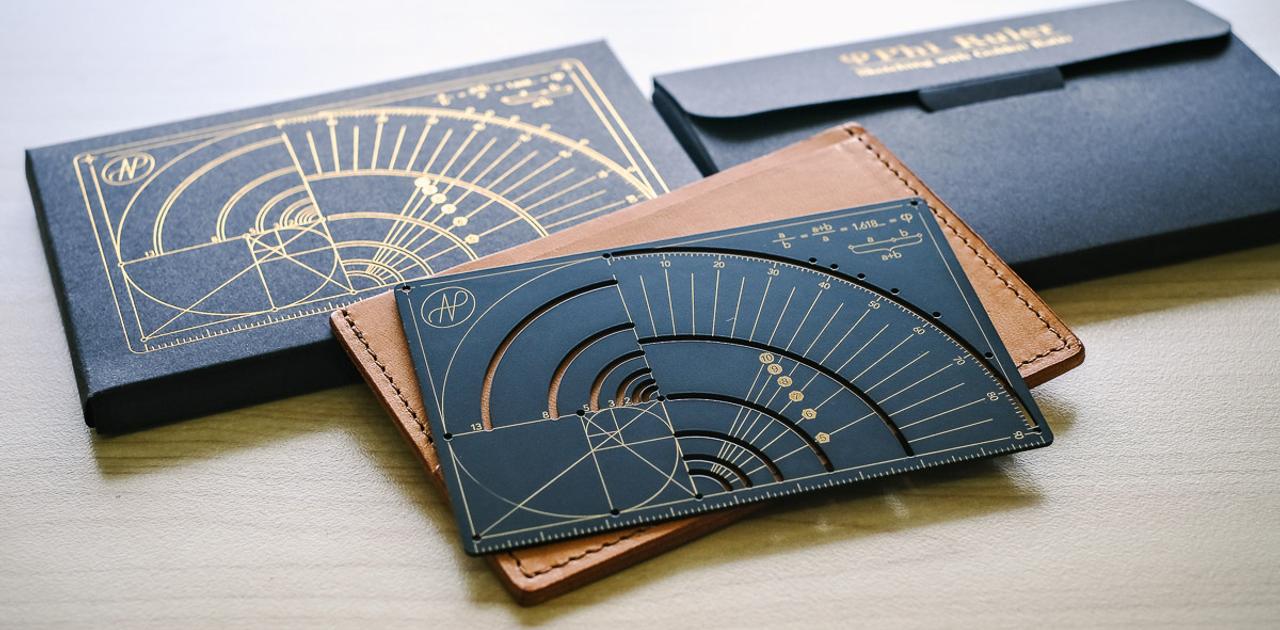 匿名配送】stilform Phi Ruler 黄金比 定規 ステンレス ロゴデザインも 