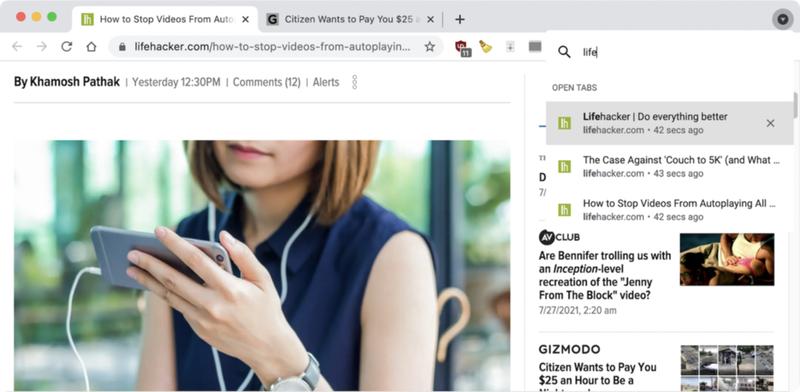 Chromeのタブ検索機能