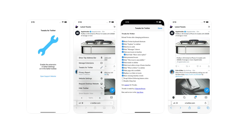 Twitterのモバイルレイアウトの修正