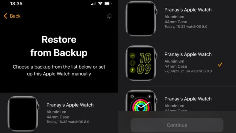 Apple Watchのバックアップから復元する方法