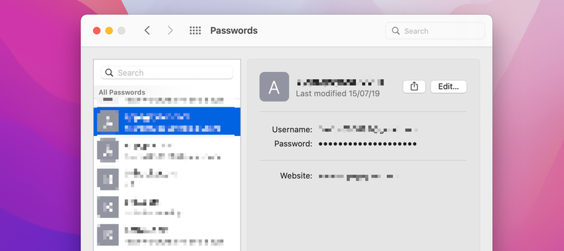 「システム環境設定」でパスワードを管理
