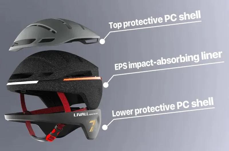 ウインカー搭載自転車用スマートヘルメット（LIVALL EVO21） - 自転車
