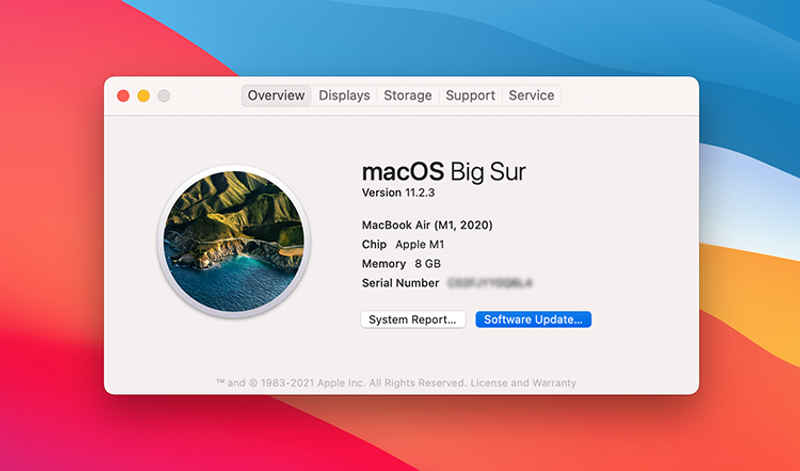 「このMacについて」の表示