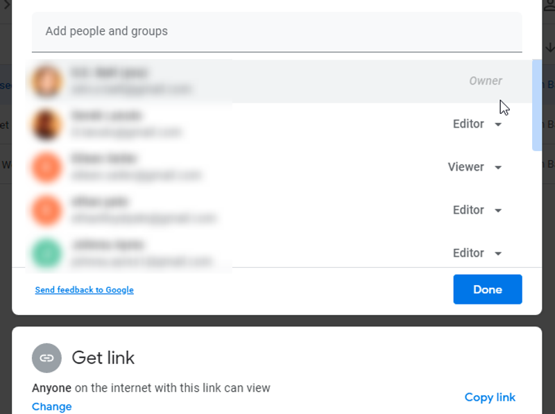 Googleドライブのファイルにアクセスした人リスト