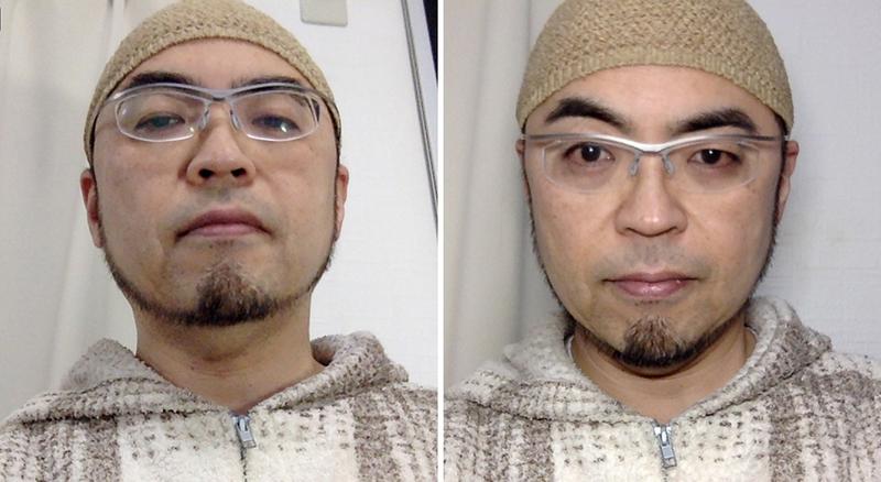 左:スタンドなし、右:スタンドあり。その差は歴然!