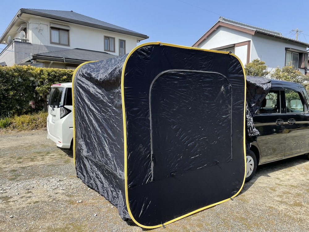 ☆あむ☆ CARSULE カースルテント 車連結テント 車中泊 キャンプ 予約殺到中の車連結型ポップアップテント「CARSULE」が割引価格