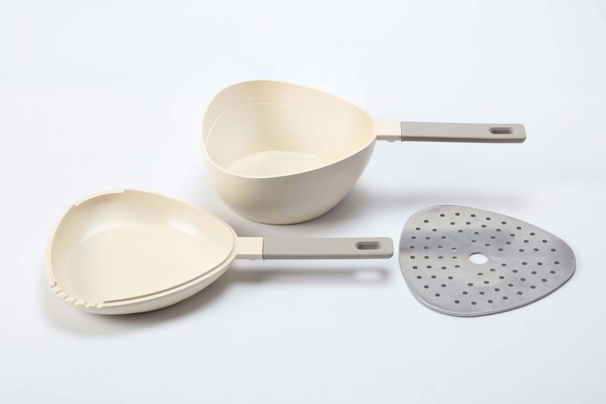 鍋・フライパン・スチームプレートがまとまった多機能調理器具