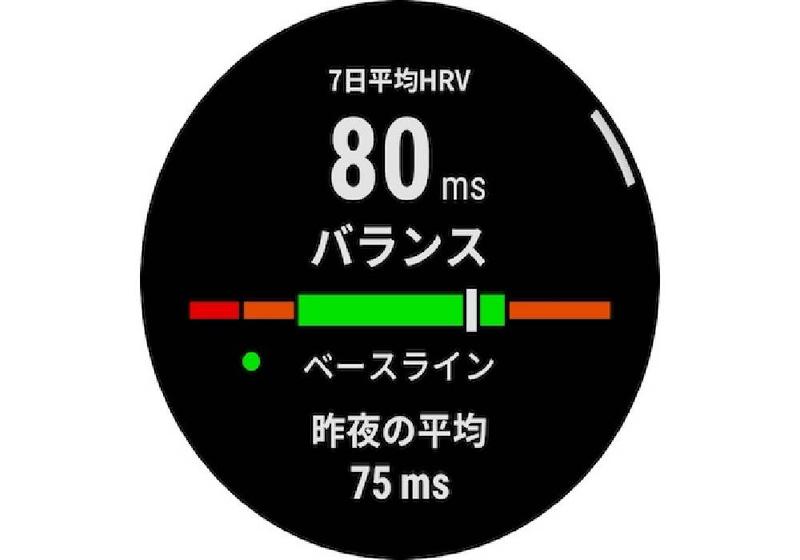 睡眠中の心拍数をモニタリングする「HRVステータス」
