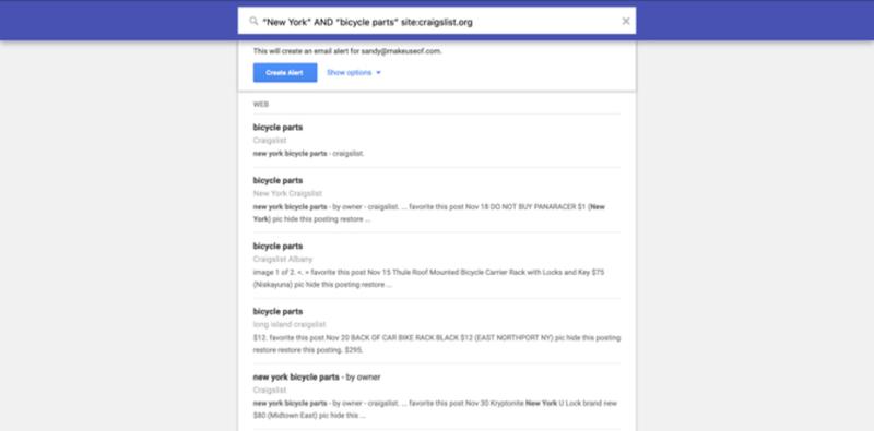 Screenshot: Google アラート