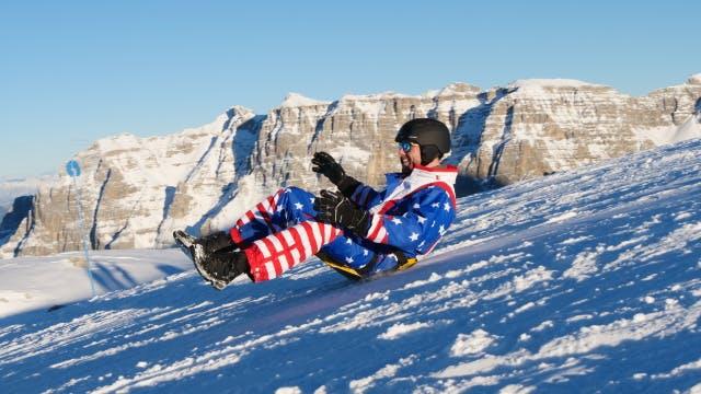 スライディングスーツ feet ASSLED正規品イエロー 究極の雪遊び！やんちゃ心をくすぐるスライディングスーツASSLED（ア