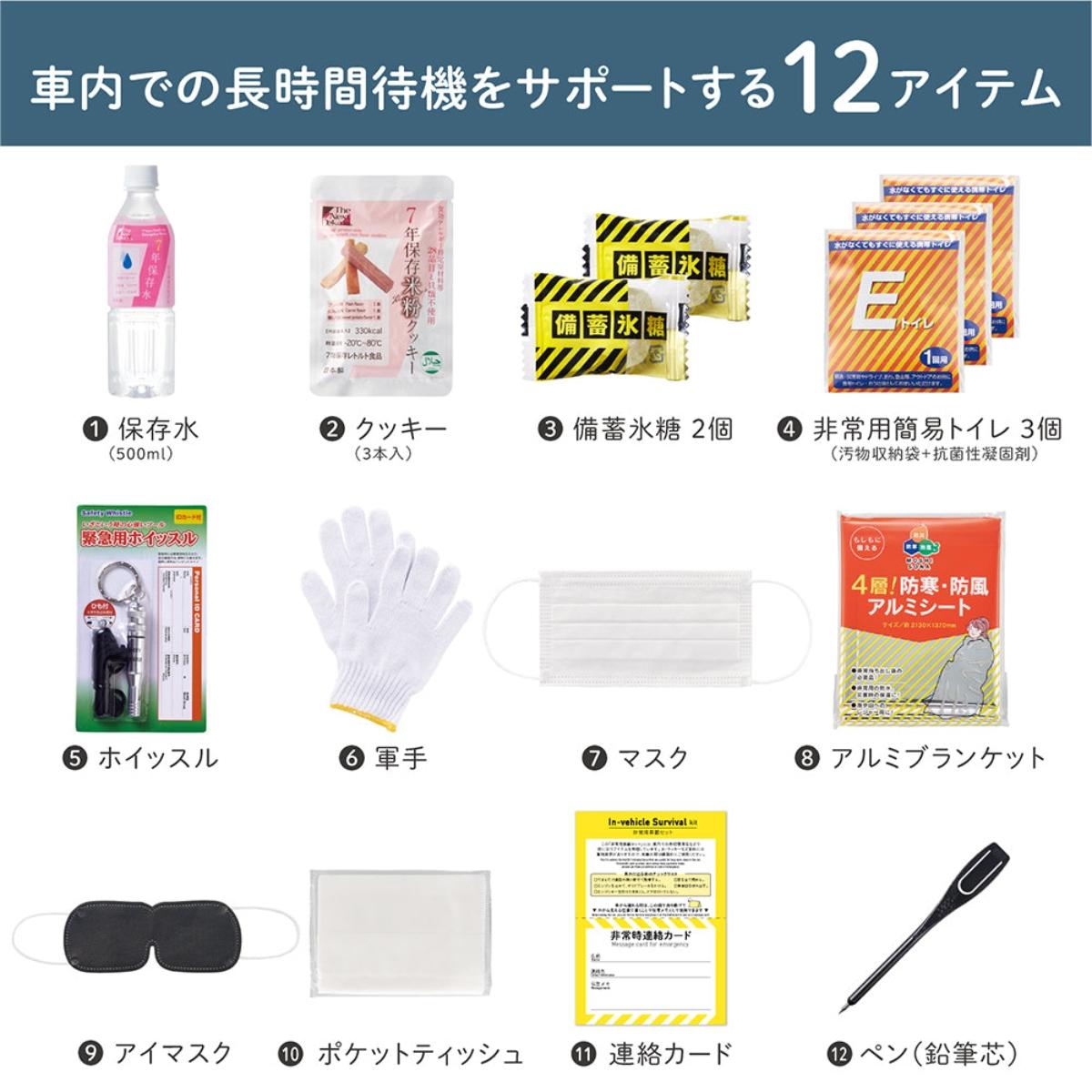 キングジムの『非常用車載セット』があれば安心。車内での避難生活を