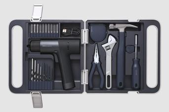 30段階トルク調整できるドリルも付属。スタイリッシュな工具セット「HOTO SET PRO」