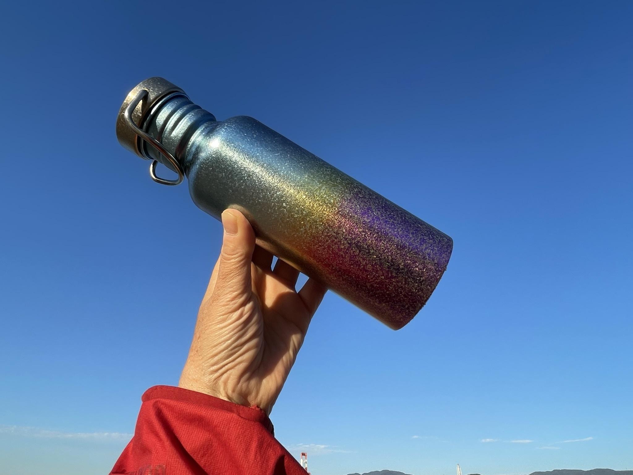 ドリンクボトルにピッタリ。純チタン製で味変しない携帯ボトル ドリンクボトルにピッタリ。純チタン製で味変しない携帯ボトル