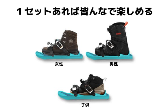 ゲレンデを靴のまま滑走！ 手軽でスリリングなスノーギア「snowfeet