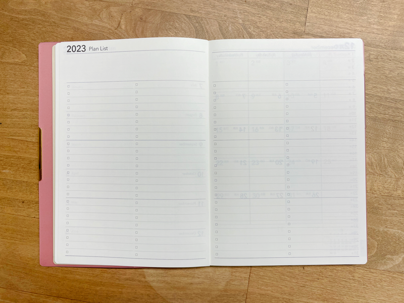PlanList。全96項目のプランがかける。タスクリストとしてもウィッシュリストとしても利用できる