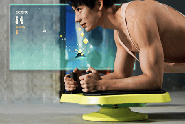 ゲーム感覚で鍛える！ステルス スクワット トレーナー スマホ連動 体幹