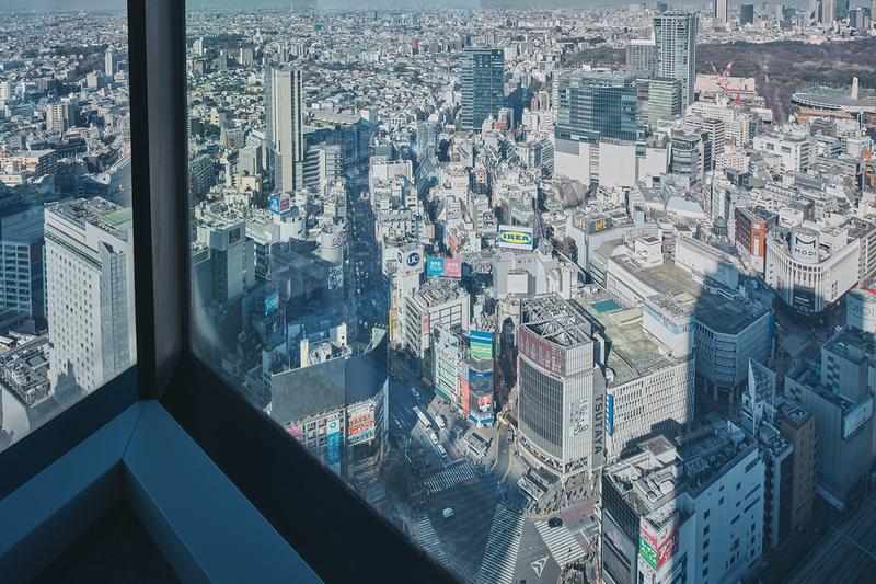 見下ろすと、そこには渋谷の象徴であるスクランブル交差点が。成長していく街の様子を眺めながらの会議は、クリエイティビティが刺激されそう。